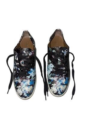 Calvin Klein Floral Print Leather Sneakers